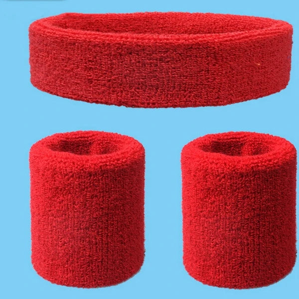 2Pcs Sport Wristbands + 1Pcs Headband Towel