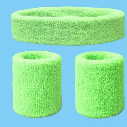 2Pcs Sport Wristbands + 1Pcs Headband Towel