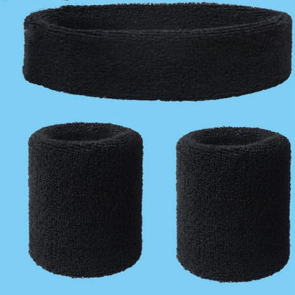 2Pcs Sport Wristbands + 1Pcs Headband Towel