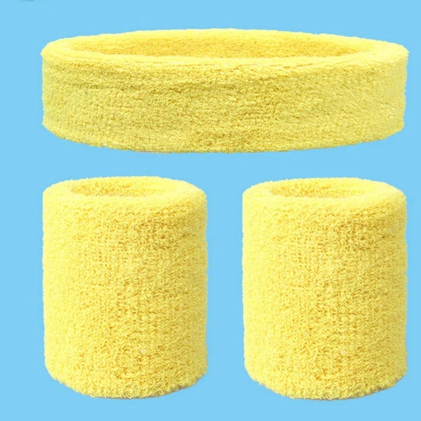 2Pcs Sport Wristbands + 1Pcs Headband Towel