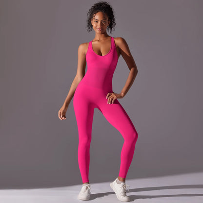 V Jumpsuit Gym Set for Women