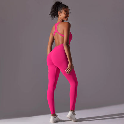 V Jumpsuit Gym Set for Women