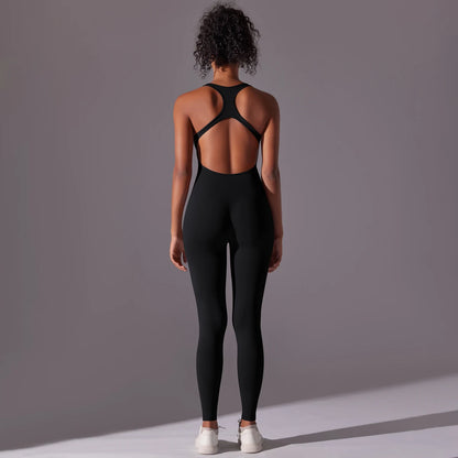 V Jumpsuit Gym Set for Women