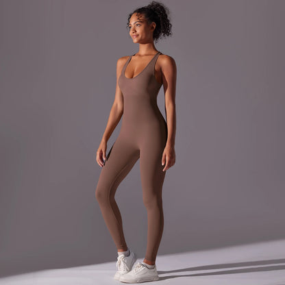 V Jumpsuit Gym Set for Women