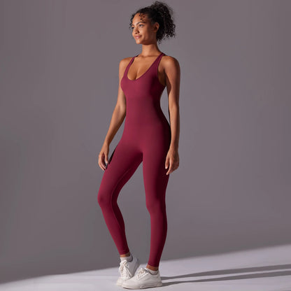 V Jumpsuit Gym Set for Women