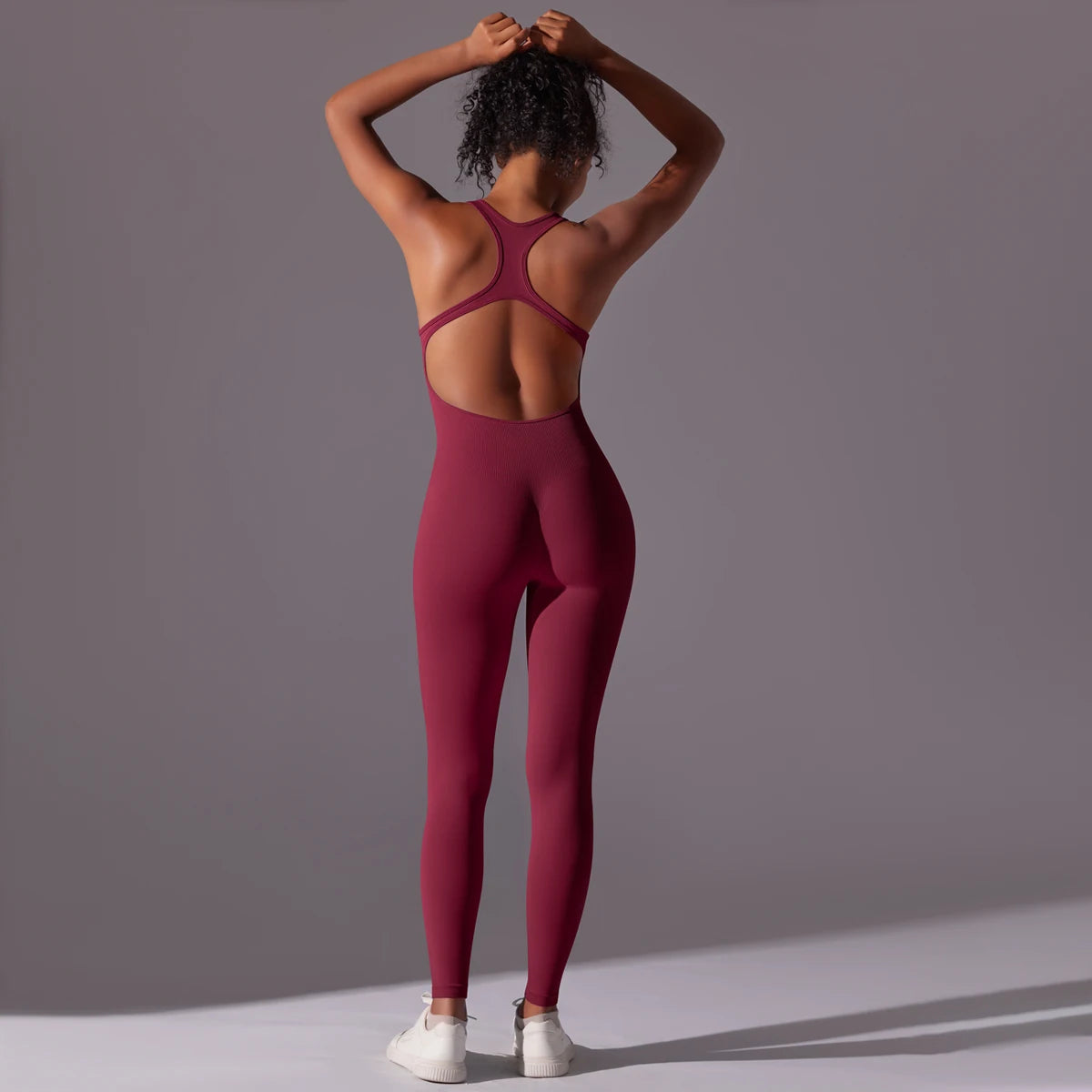 V Jumpsuit Gym Set for Women