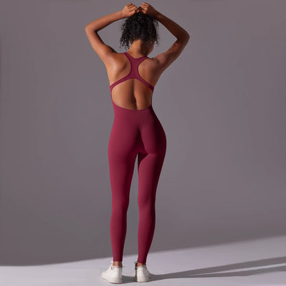 V Jumpsuit Gym Set for Women