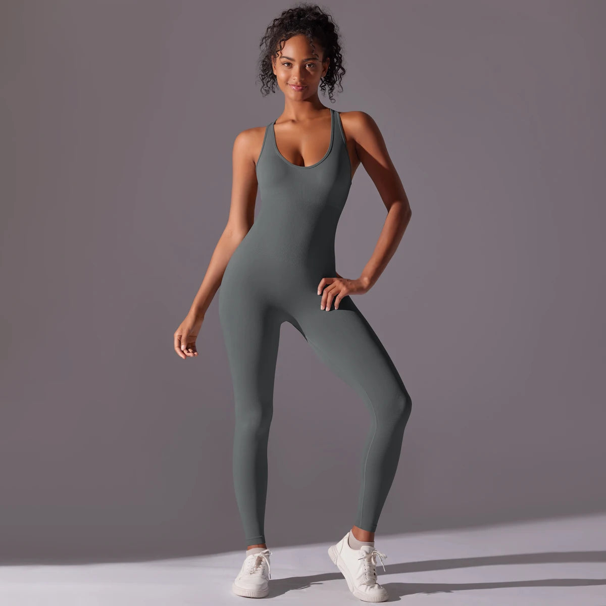 V Jumpsuit Gym Set for Women