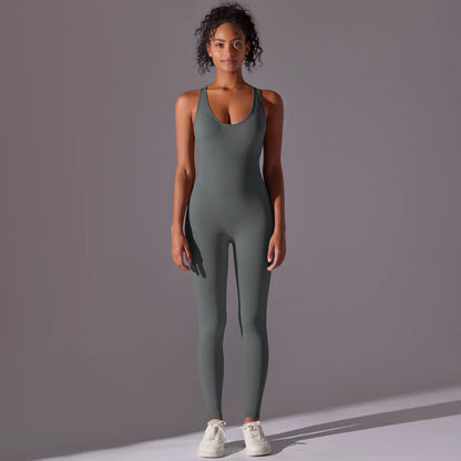 V Jumpsuit Gym Set for Women