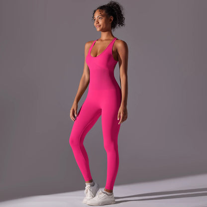 V Jumpsuit Gym Set for Women