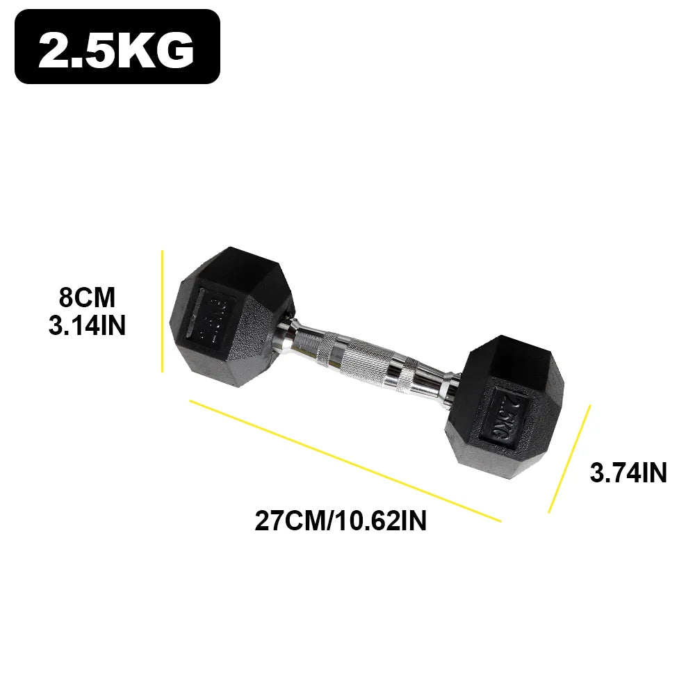 2pc 2.5kg/ 5kg/7.5kg Hexagon Dumbbell Gym Weights